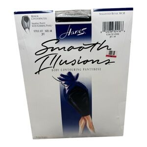 Hanes Smooth Illusions Medium Contouring Leg Shaping Panty Style 637 Sz AB Jet